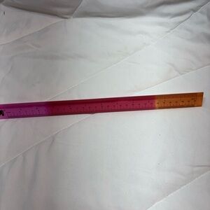 New Fun Up & up 13” Acrylic Ruler Pink Red and Orange